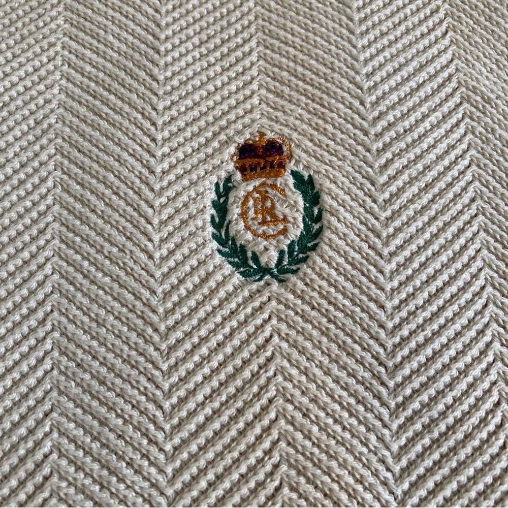 Vintage Chaps Ralph Lauren Knit Hand Framed Crewneck Sweater Men's Size XL - Picture 3 of 7